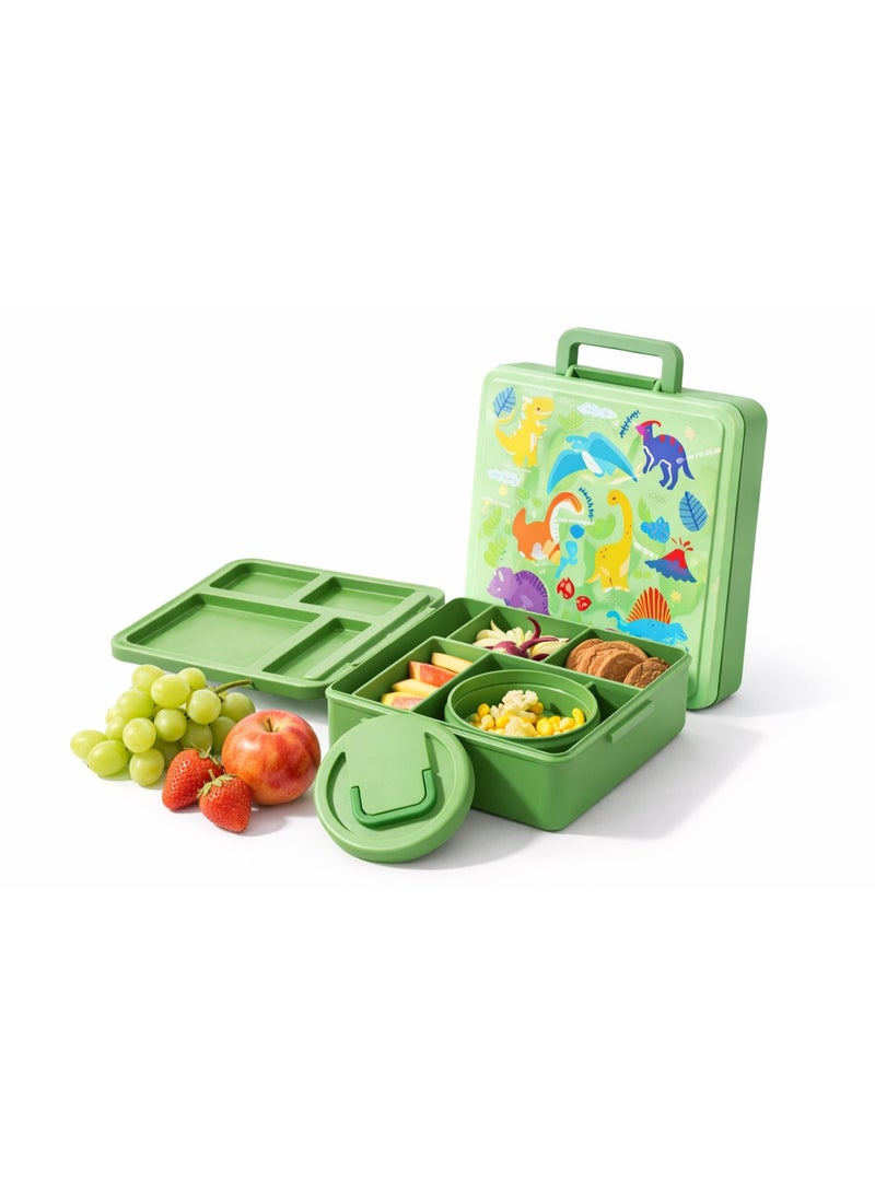Maanys Leak-Proof Bento Lunch Box with Compartments for Kids & Adults, BPA-Free Food-Grade, Microwave & Dishwasher Safe, Ideal for School - Image 1
